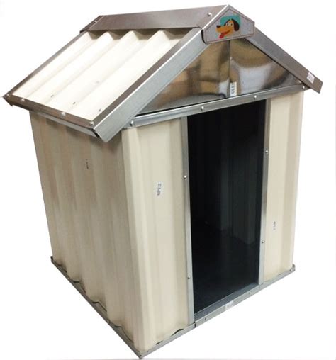 vebo outdoor metal dog kennel house|Metal Dog Houses – Chew & Scratch Proof .